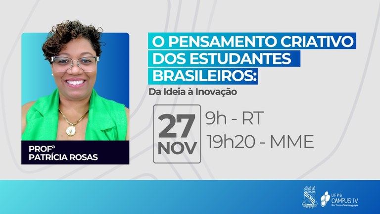 Palestra de Patrícia Rosas, educadora reconhecida e vencedora do Prêmio LED - Luz na Educação.